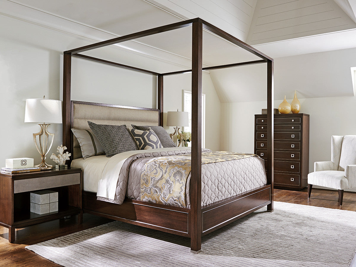 Contemporary Design with Customizable Upholstery - MacArthur Park Terranea Poster Bed