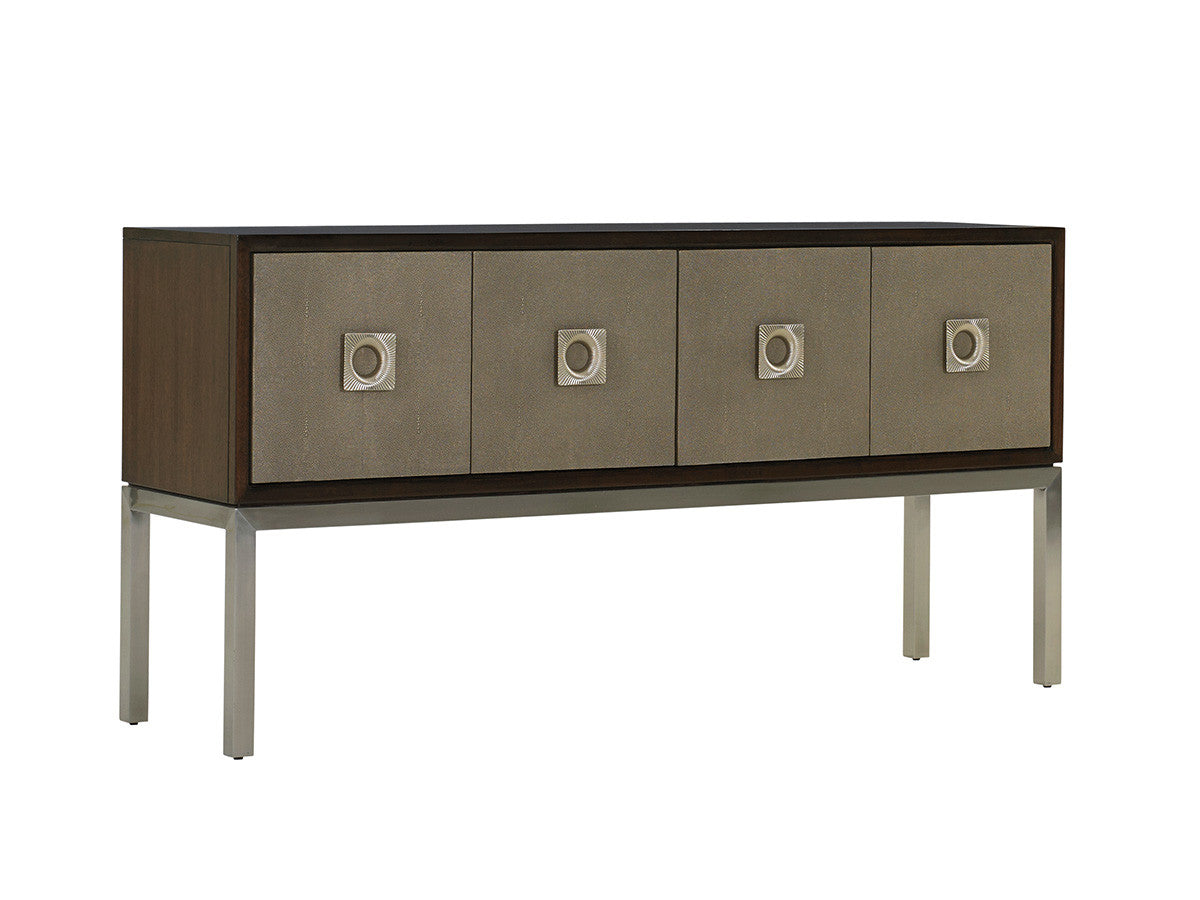 Macarthur Park Glenroy Sideboard – Walnut & Faux Shagreen