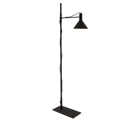 Salem Floor Lamp - Industrial Task-Lamp Profile in Textured Matte Charcoal Iron