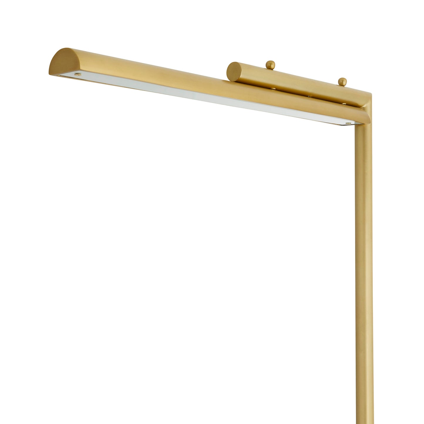 Lawden Floor Lamp - Modern Design with Antique Brass Frame and Oversized White Marble Base