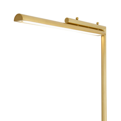 Lawden Floor Lamp - Modern Design with Antique Brass Frame and Oversized White Marble Base