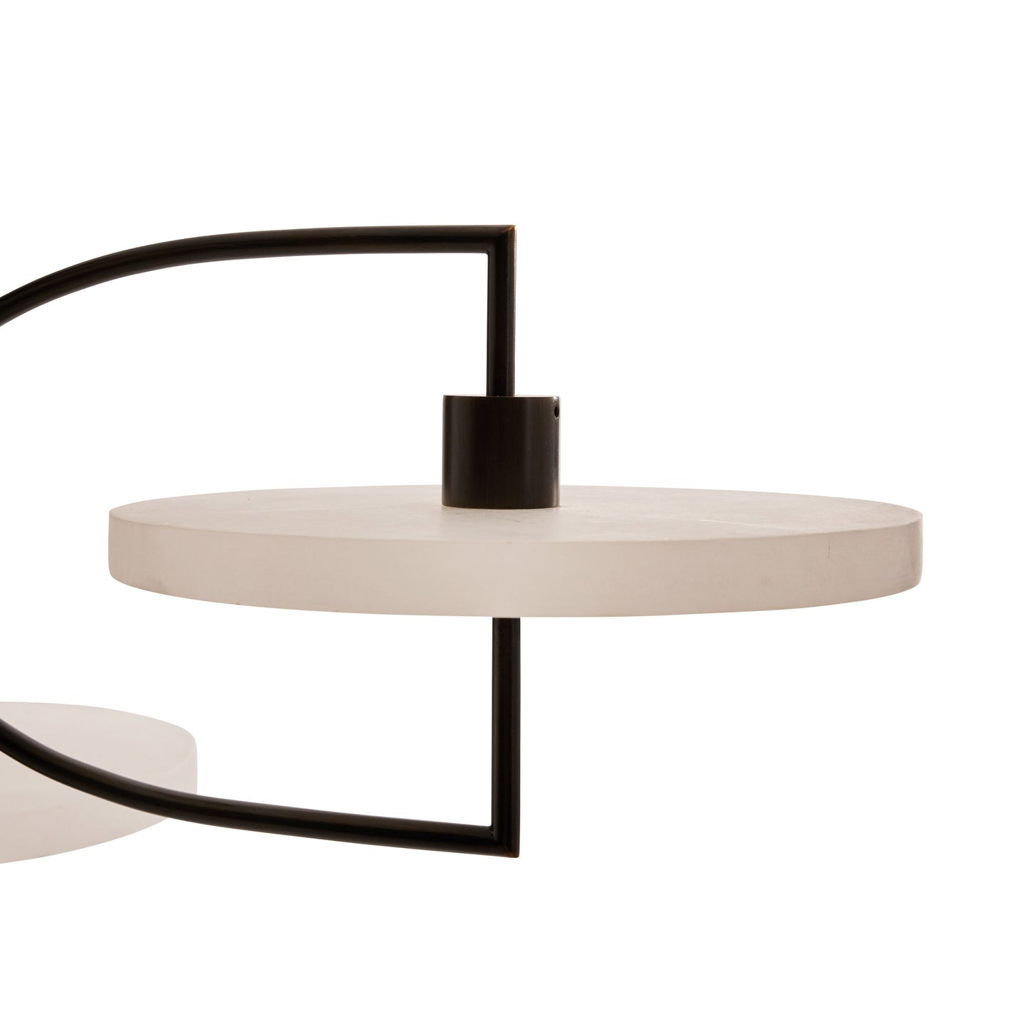 Moshi Floor Lamp - Bronze with White Alabaster - Modern Illumination for Your Space