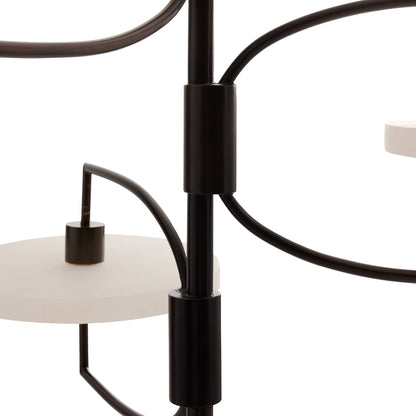 Moshi Floor Lamp - Bronze with White Alabaster - Modern Illumination for Your Space