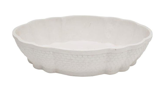 Maitland Smith Constance Bowl - Crushed White Agate Cast Bowl