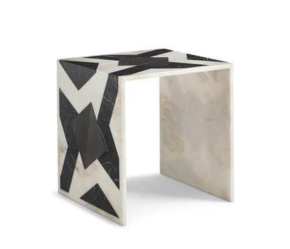 Maitland-Smith Morgan Polished Marble Side Table