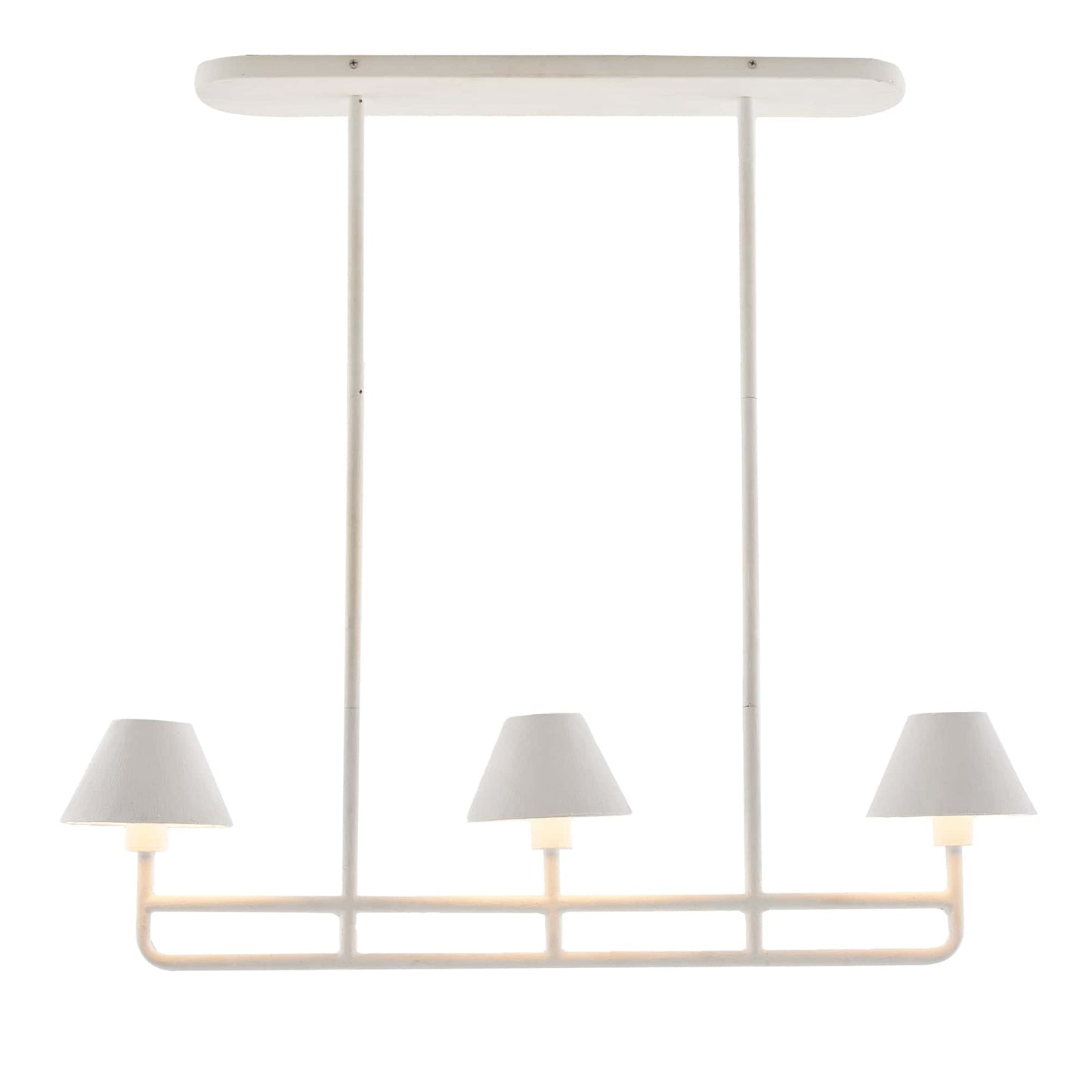 Remy Chandelier - Sculptural Design with Hand-Applied Gesso Finish - Trio of Lights