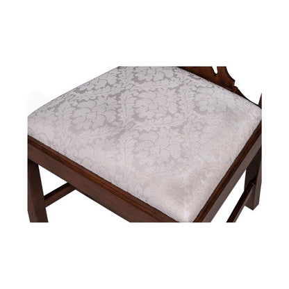 Camden Side Chair – Mahogany Frame with Cream Damask Seat