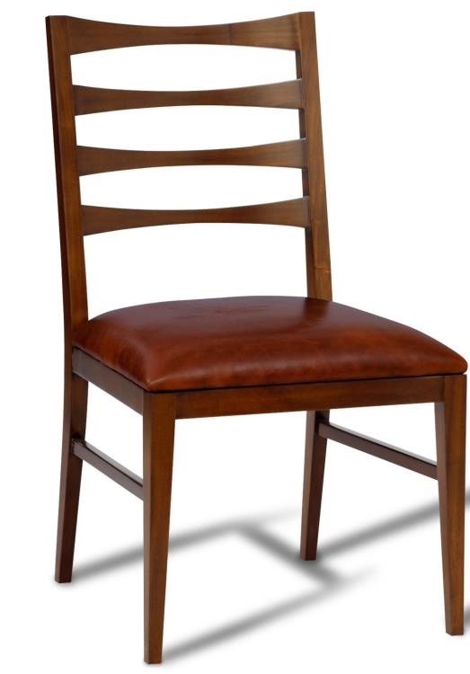 Walter Side Chair – Rosewood Finish with Italian Buffalo Leather