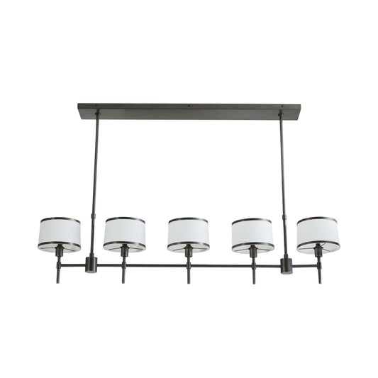 Bronze Luciano Linear Chandelier - Modern Classic 5-Light Fixture