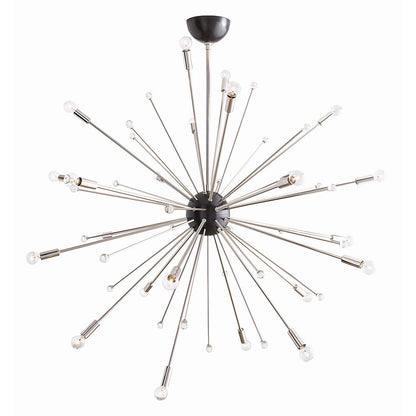 Polished Nickel Imogene Large Chandelier - Modern Starburst Design