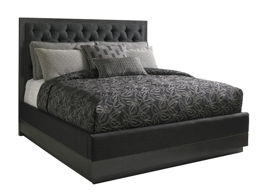 Maranello Upholstered Bed – Queen, Deep Button Tufting & Nailhead Trim, Contemporary Design