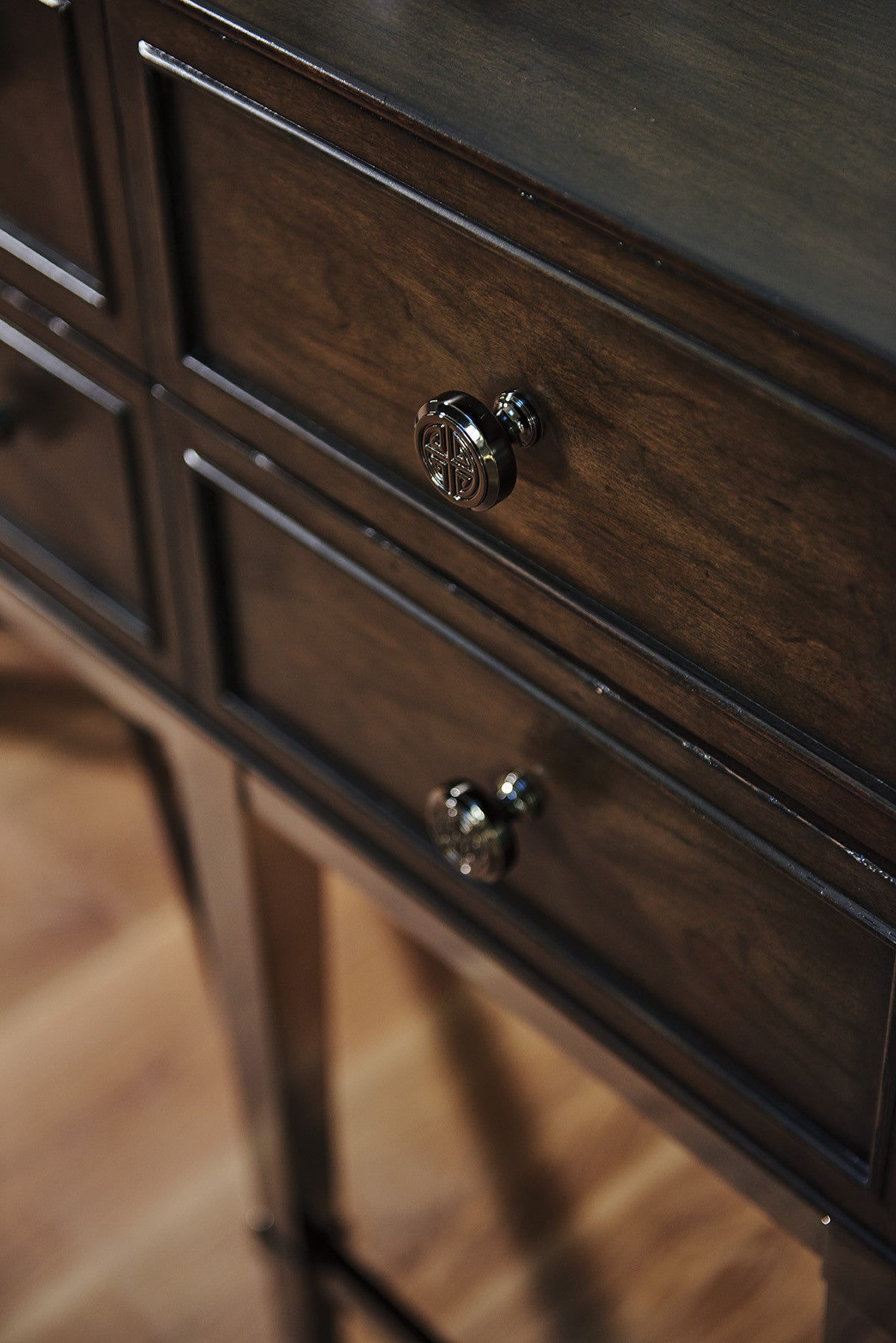 Barclay Butera Fairfax Sideboard in Black Nickel with 6 Felt-Lined Drawers