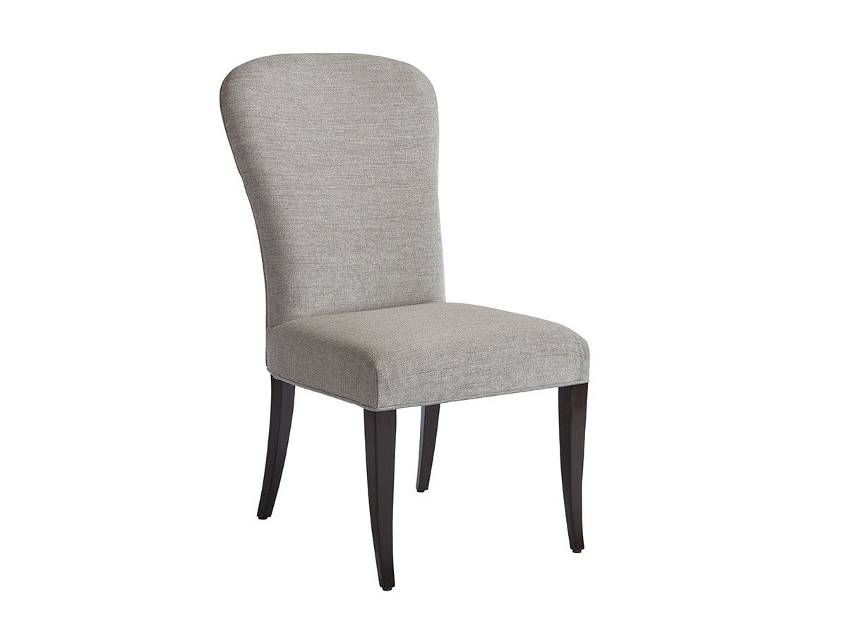 Schuler Upholstered Side Chair – Transitional Balloon-Back Design