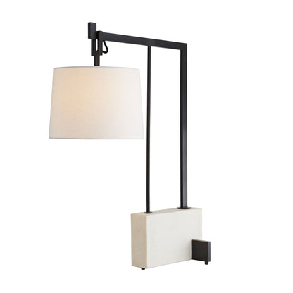 Piloti Lamp - Sleek Desk Lamp with Faux Marble Base and Bronze Finish