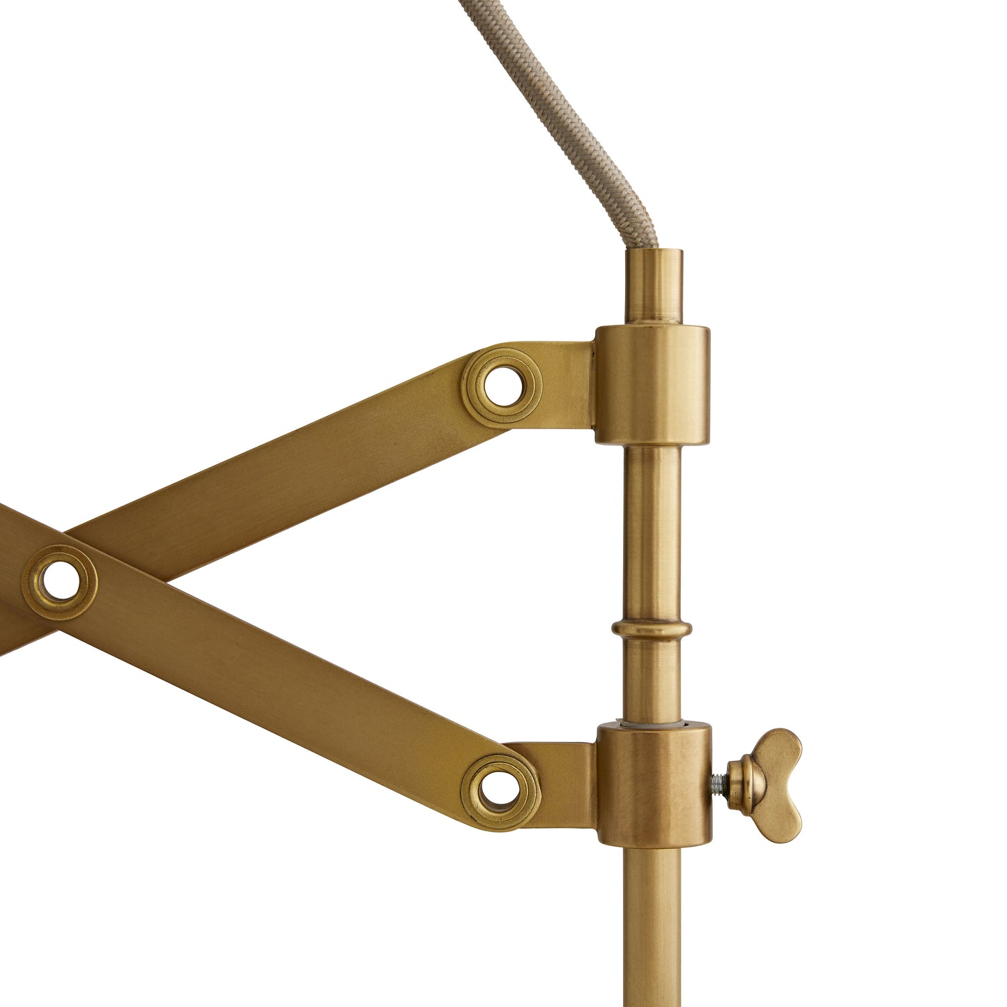 Pantograph Pendant Light Fixture - Antique Brass Dual Pendant for Dynamic Spaces