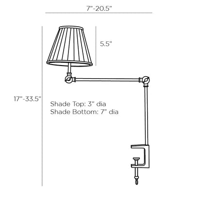 Tilt & Clamp Lamp - Antique Brass Table Task Lamp