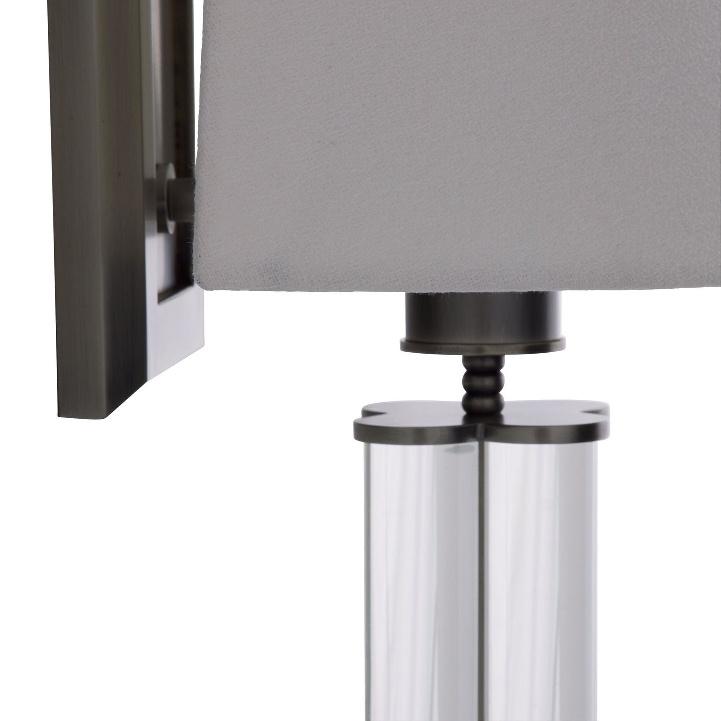 Eckart Sconce - Pewter Finish with Clear Glass Rods
