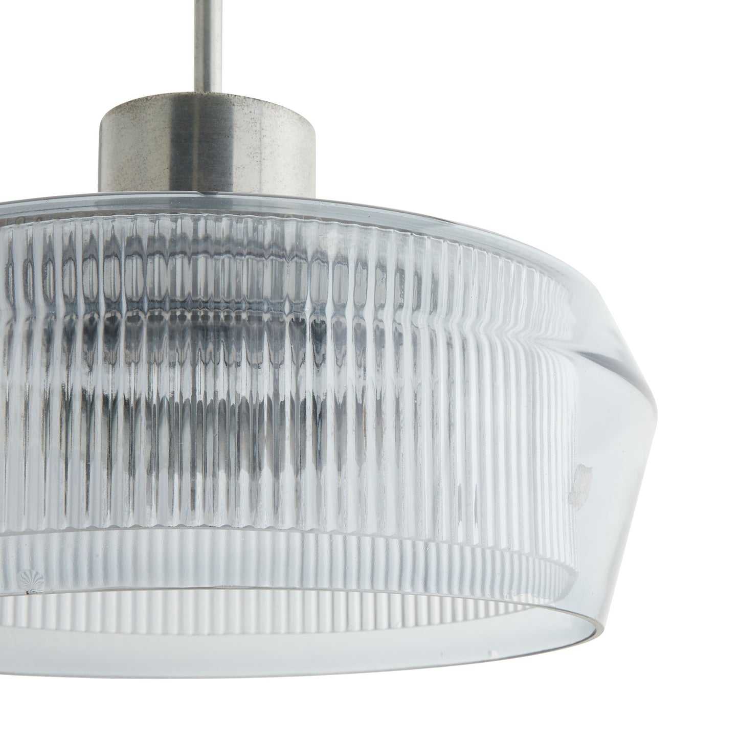 Holm Pendant - Double-Layered Glass with Pewter Finish for Kitchen Island or Hallway Fixture