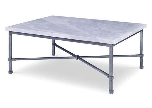 League Cocktail Table – Blackened Steel Base with Handcrafted Scagliola Top
