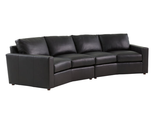 Lexington Silverado Ashbury Leather Sectional Sofa – Chocolate, Tan, Ivory - Spacious Modern Design