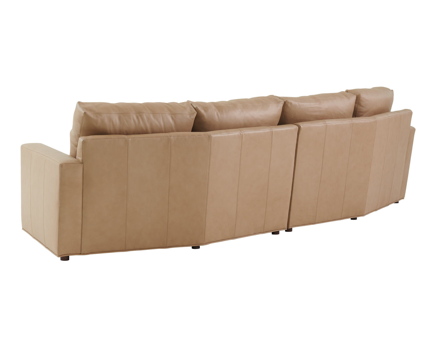 Lexington Silverado Ashbury Leather Sectional Sofa – Chocolate, Tan, Ivory - Spacious Modern Design