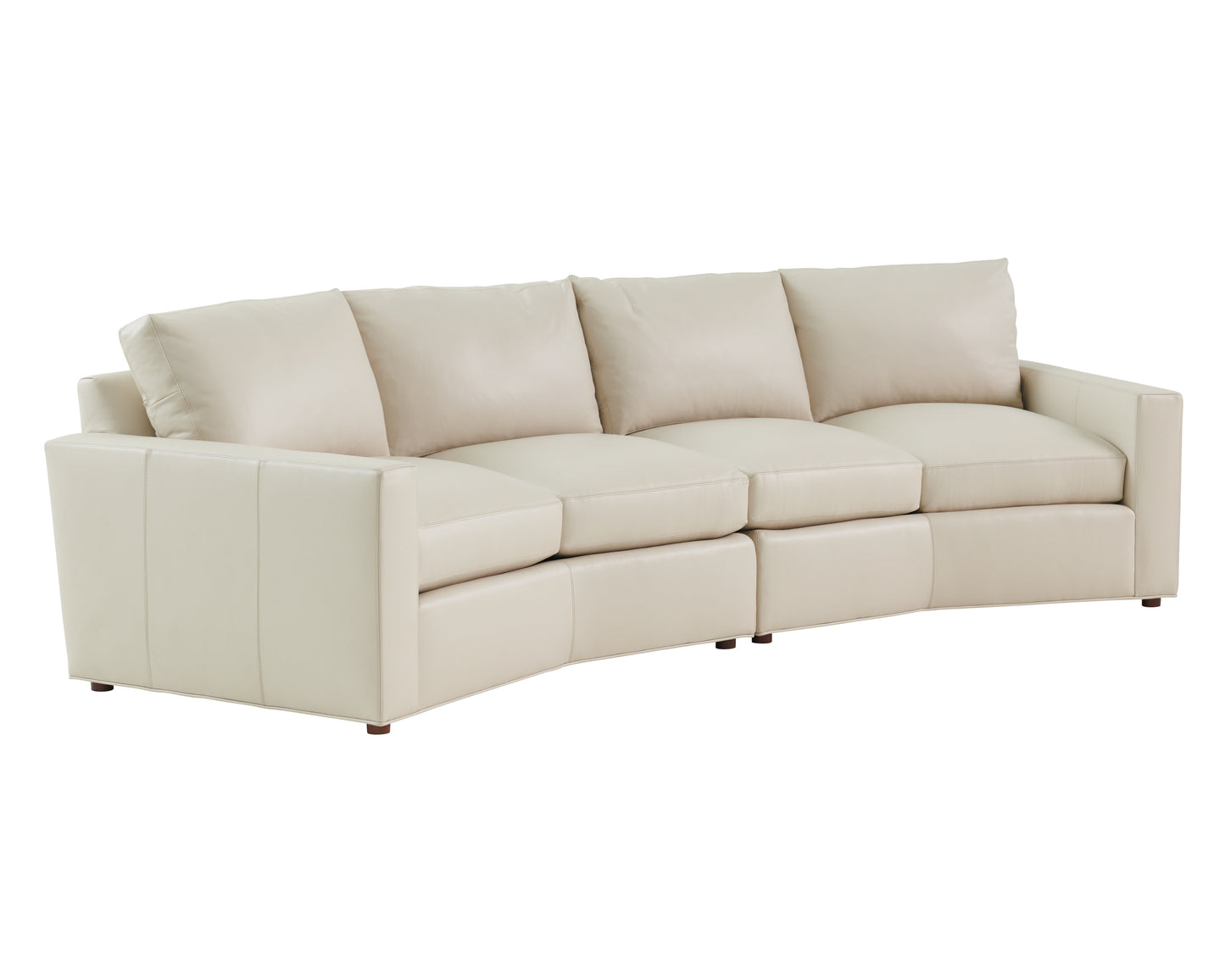 Lexington Silverado Ashbury Leather Sectional Sofa – Chocolate, Tan, Ivory - Spacious Modern Design