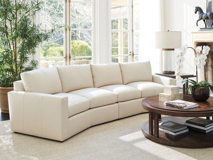 Lexington Silverado Ashbury Leather Sectional Sofa – Chocolate, Tan, Ivory - Spacious Modern Design