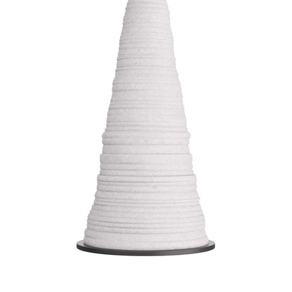 Vickery Lamp - Artisanal Conical Silhouette with Ivory Riverstone Composite