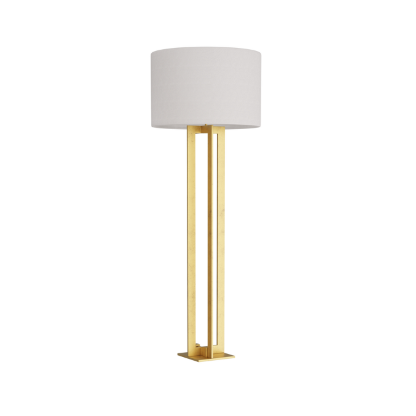 Hoyt Floor Lamp - Gold Leaf Finish with Iron Base