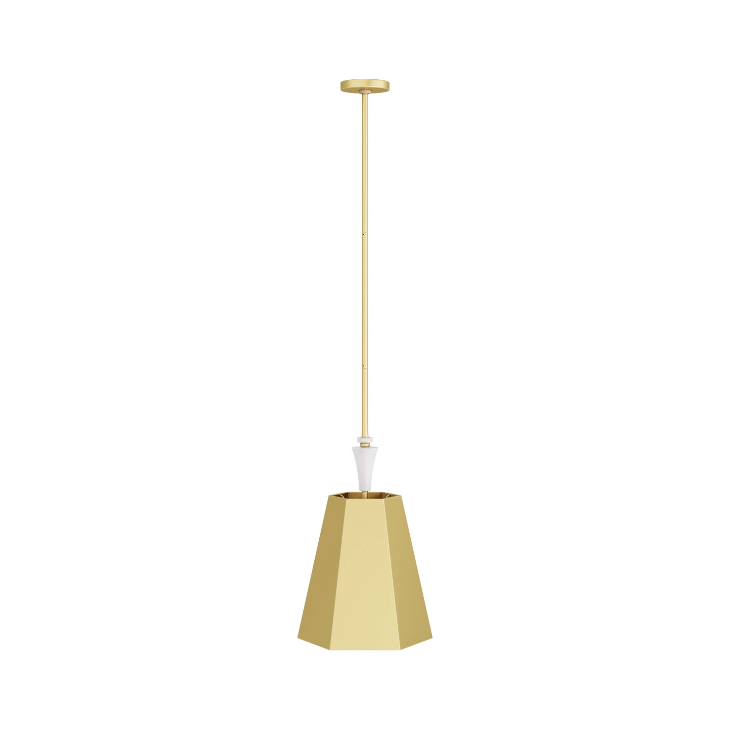 Teagan Pendant - Antique Brass Hexagonal Metal Pendant Light