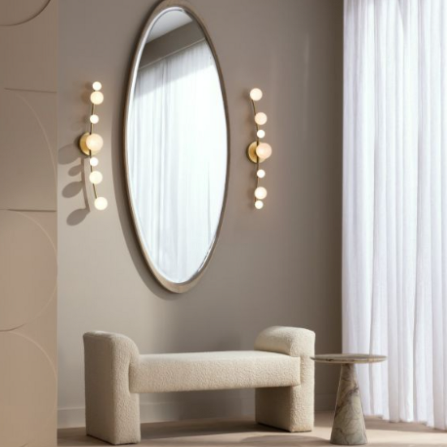 The Maser Sconce: Opal Swirl Wall Sconce - Illuminate Your Space with Style