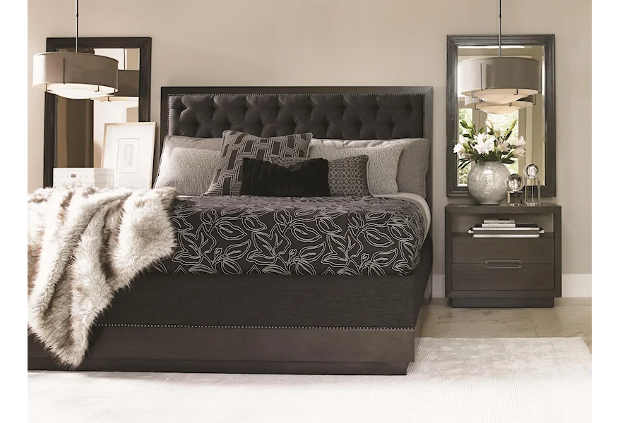 Maranello Upholstered Bed – Queen, Deep Button Tufting & Nailhead Trim, Contemporary Design