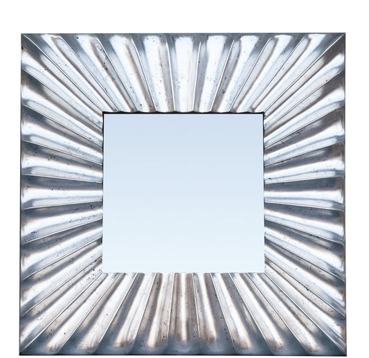 Square Sunblast Brilliance - Modern Wall Mirror with Radiant Sunburst Design for Contemporary Home Decor