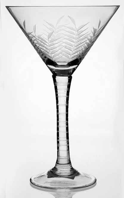 Etched Palm Martini Glasses - Set of 2