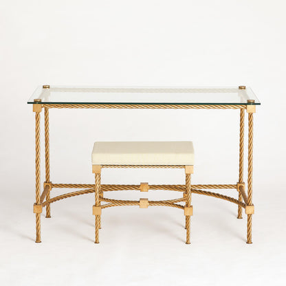 ROPE BENCH-GOLD LEAF