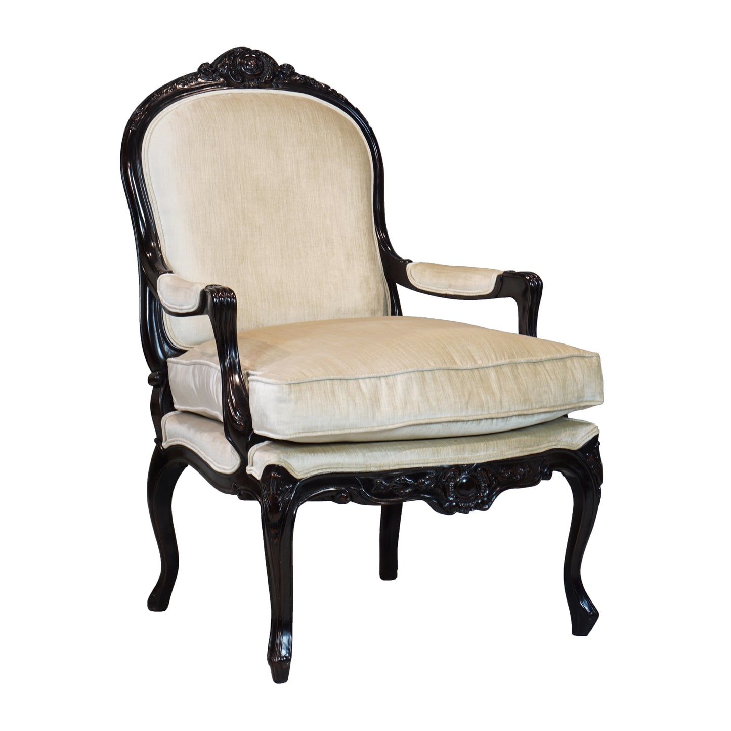 LOUIS XV FAUTEUIL WITH CUSHION by Jansen