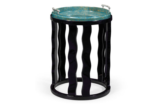 Smoky Black Side Table with Reversible Top 495522-BLG