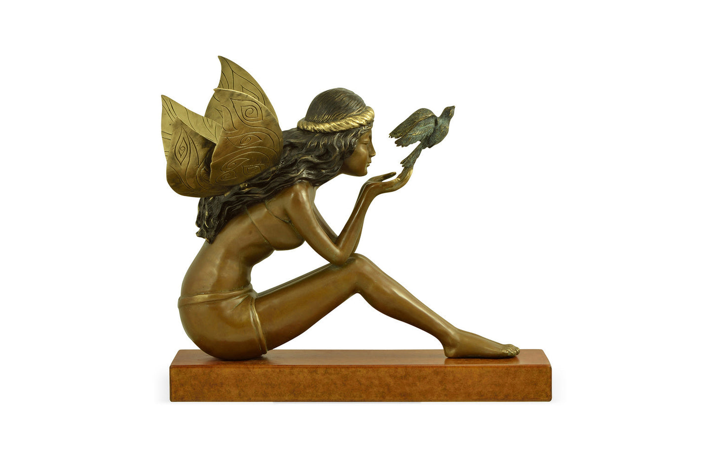 Antique Light Brown Brass Fairy