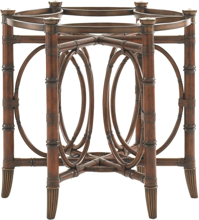 Coral Sea Rattan Dining Table With 54-Inch Glass Top