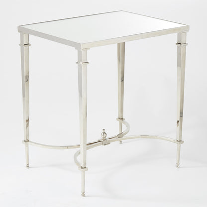 RECTANGULAR FRENCH SQUARE LEG TABLE-NICKEL